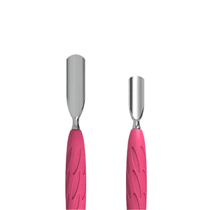 Staleks Manicure pusher Gummy with silicone handle UNIQ 10 TYPE 1 (rounded wide and rounded narrow pusher), יופילי