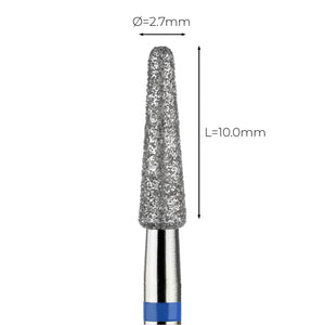 מקדח ראש שיוף יהלום "קונוס עם קצה חצי-כדורי" כחול בינוני 199/027 - Vladmiva, יופילי