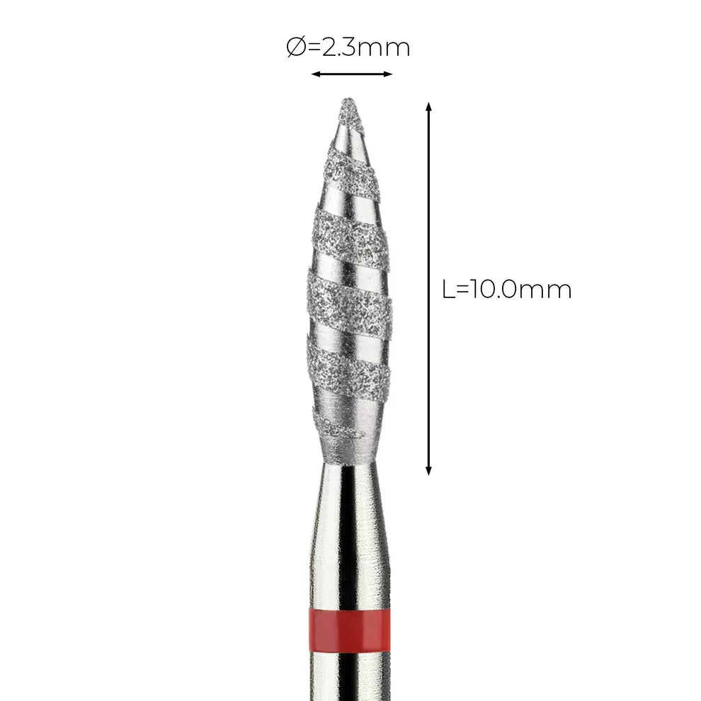 מקדח ראש שיוף יהלום "להבה טורנדו" אדום עדין 243/023T - Vladmiva, יופילי