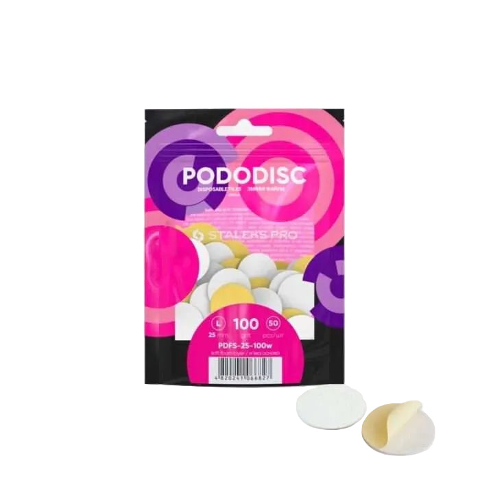 Staleks - סטאלקס - פצירות מרופדות לדיסק פדיקור PODODISC L EXPERT גריט 100 (50 יח')