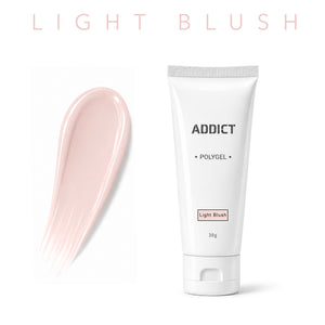 אדיקט פוליג'ל LIGHT BLUSH 30 גרם - Addict