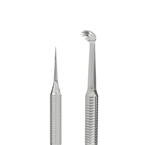 Staleks Cosmetology double-ended tool EXPERT 21 TYPE 4 (Uno spoon with larger hole size and Vidal needle straight), יופילי