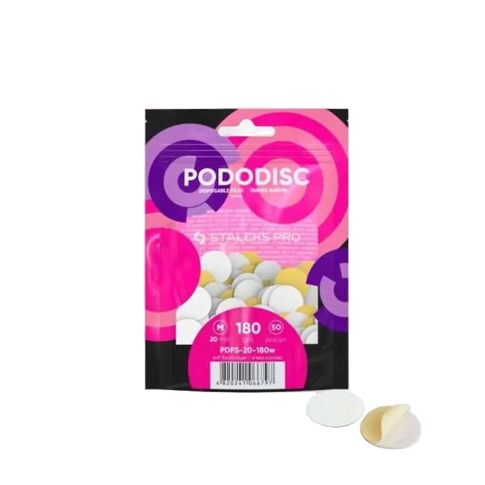 Staleks - סטאלקס - פצירות מרופדות לדיסק פדיקור PODODISC M EXPERT גריט 180 (50 יח')