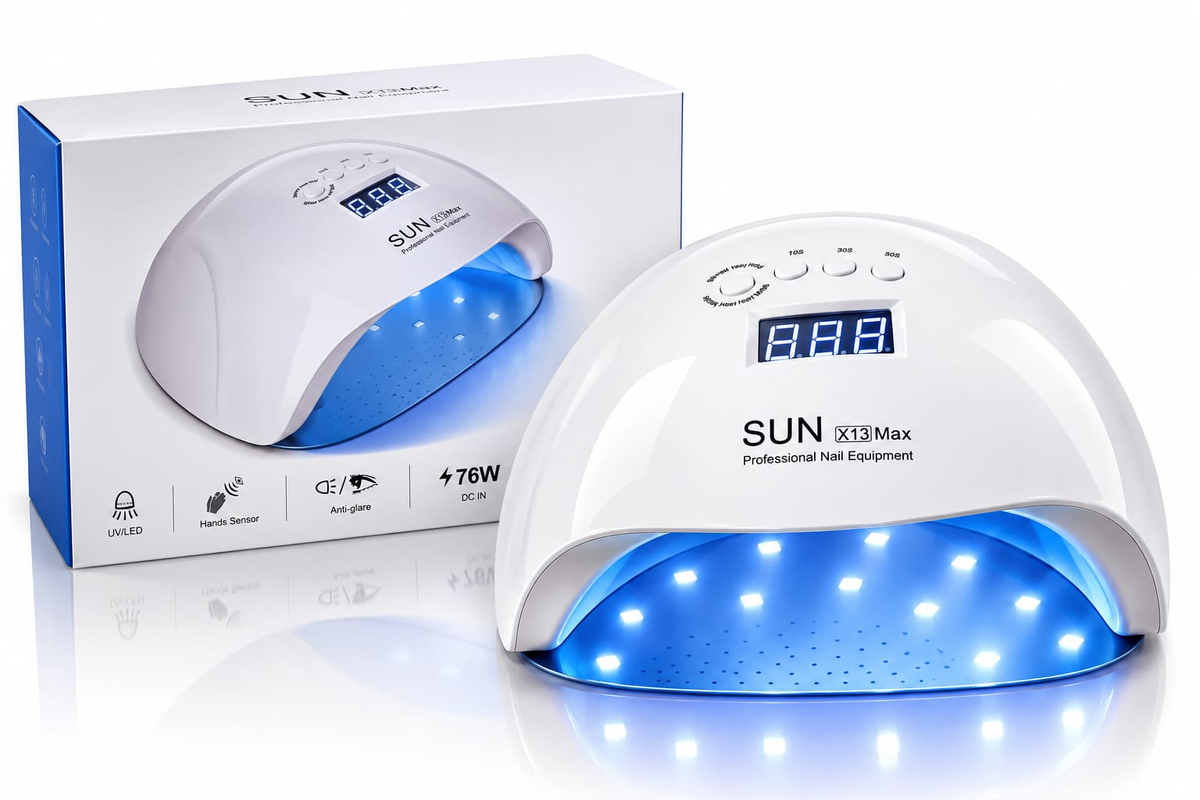מנורת ייבוש לק ג׳ל SUN X13 Max 76W בטכנולוגיית UV/LED