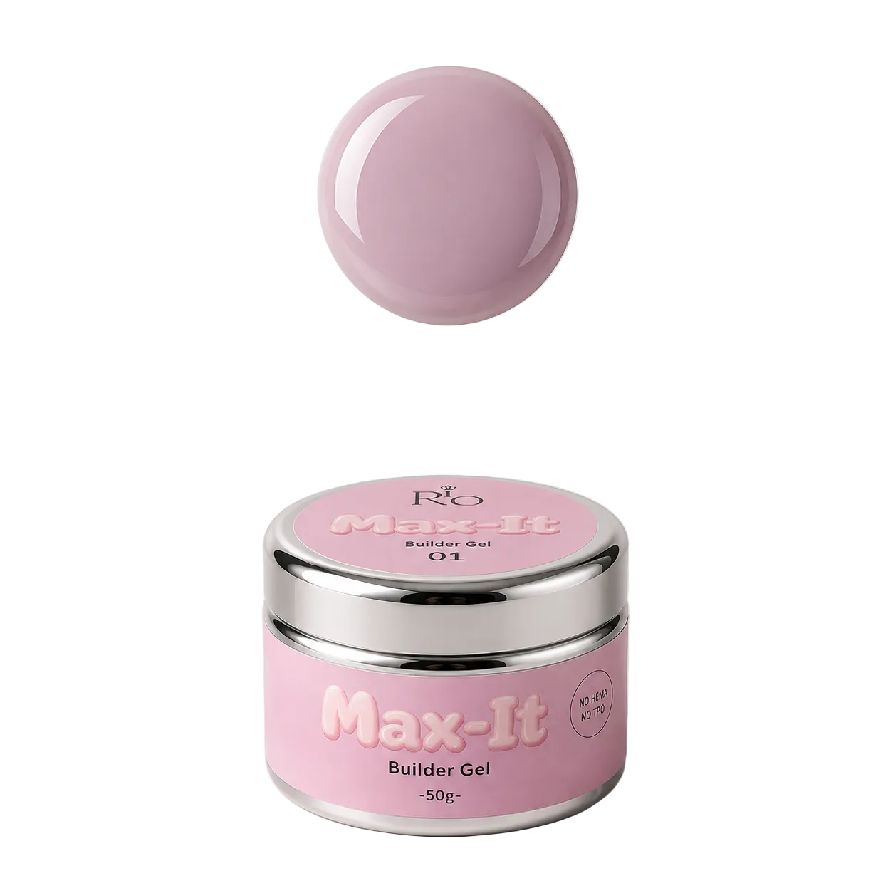 MAX-IT Builder Gel מבית RIO | ג׳ל בנייה מקצועי 50 גרם – ללא HEMA וללא TPO