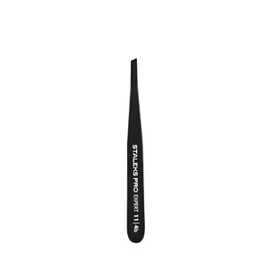 Staleks Eyebrow tweezers black EXPERT 11 TYPE 4b (narrow beveled), יופילי