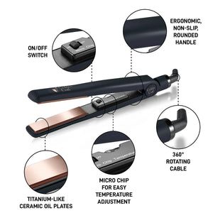 גולדן קארל מחליק טיטניום זהב טורבו להחלקה וסלסול - Golden Curl, יופילי