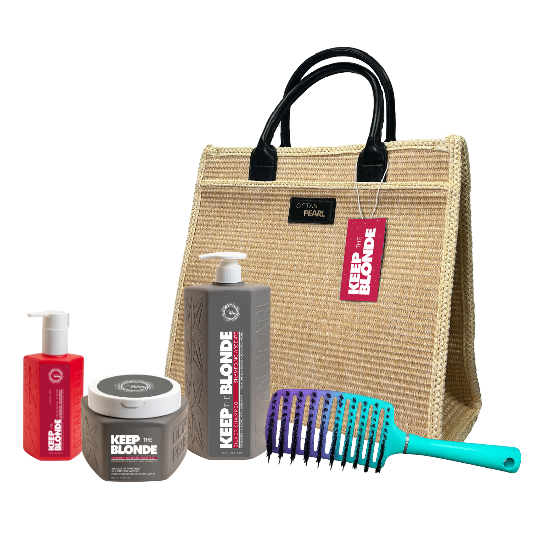 Octan Pearl Silver Shampoo, Mask, Serum and Brush Kit - Octan Pearl