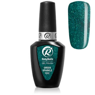 רוביניילס RobyNails GREEN SPARKLE 242, יופילי