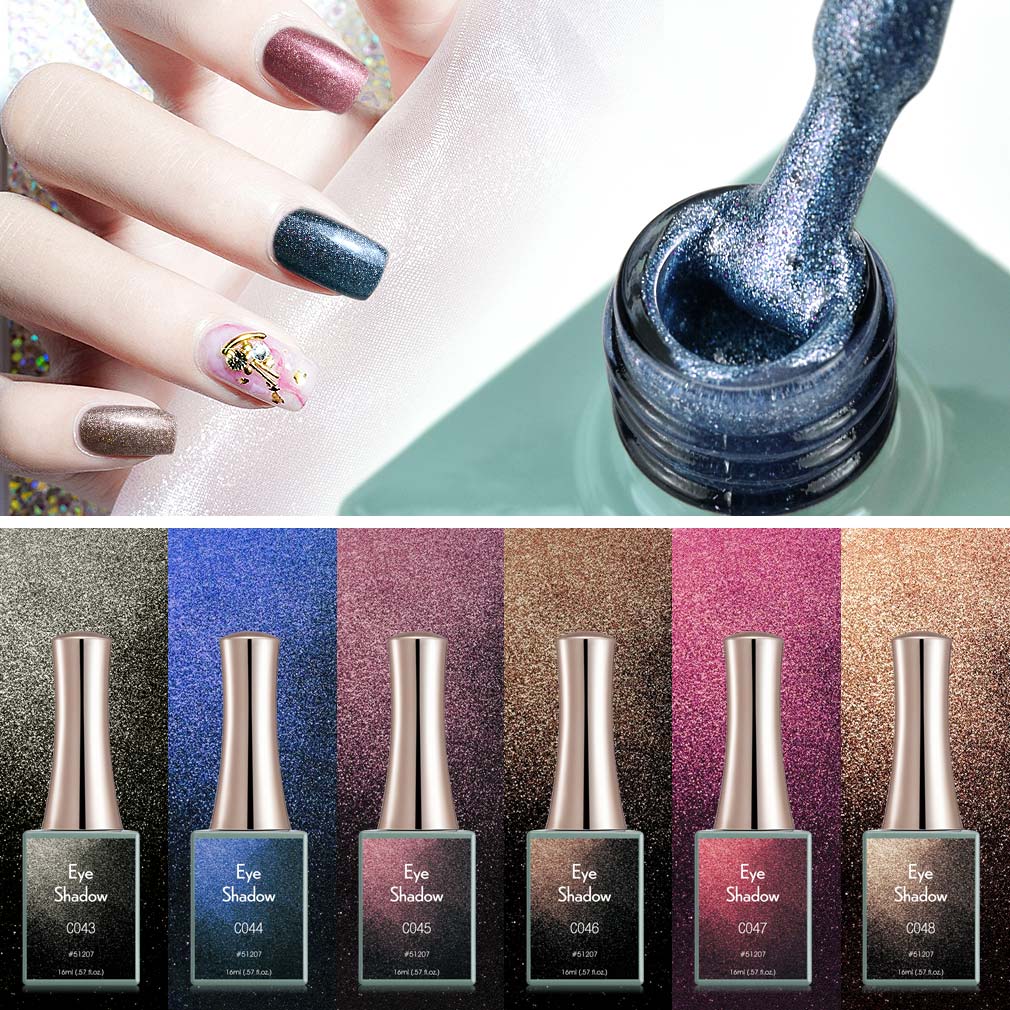 Гель-лак для ногтей Kani Eye Shadow Series, 6 цветов