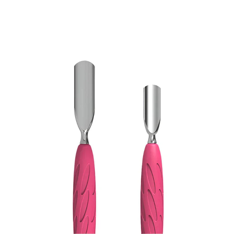 Staleks Manicure pusher Gummy with silicone handle UNIQ 10 TYPE 1 (rounded wide and rounded narrow pusher), יופילי