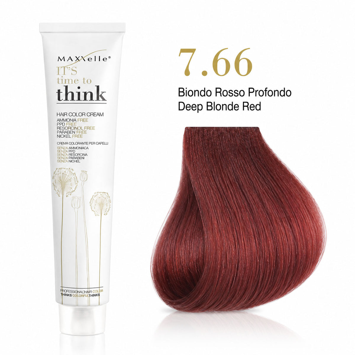 MAXXelle THINK 7.66 בלונד בינוני אדום אינטנסיבי 100 מ״ל