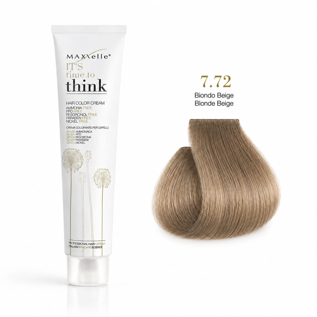 MAXXelle THINK 7.72 בלונד בינוני בז' קר 100 מ״ל