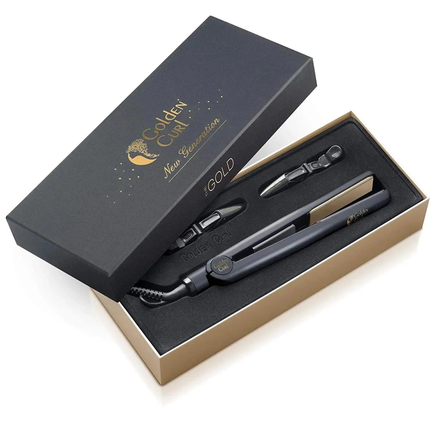 גולדן קארל מחליק טיטניום זהוב טורבו להחלקה וסלסול - Golden Curl, יופילי