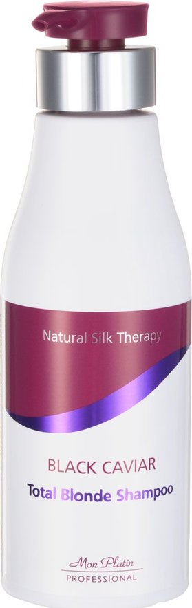 שמפו סילבר מסדרת 'קוויאר שחור' לשימור גוון בלונד זוהר מון פלטין 500 מ"ל - Mon Platin