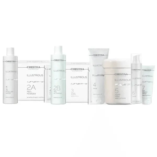 כריסטינה אילוסטריוס - ערכה מקצועית קיט 8 מוצרים לעבודה במכון - יופילי