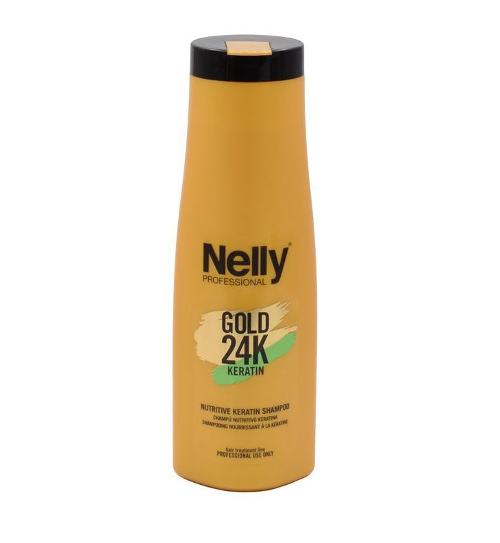 שמפו קרטין מזין 24K של נלי פרופשיונל 400 מ"ל - Nelly Professional, יופילי