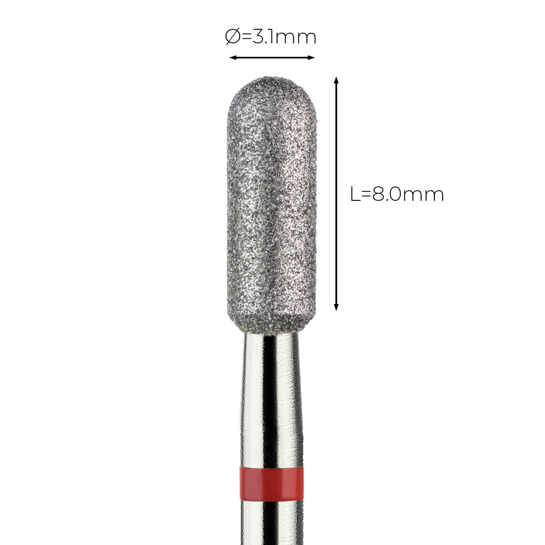 מקדח ראש שיוף יהלום "צילינדר מעוגל" אדום עדין 141/031- Vladmiva