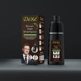 שמפו צובע DeXe - צבע חום - לגברים ונשים 400 מ"ל, יופילי