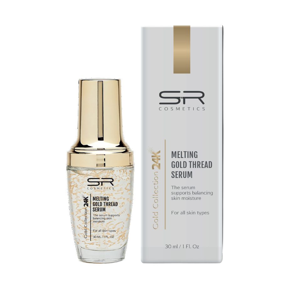 SR Cosmetics Gold Collection Сыворотка с тающими золотыми нитями 24K 50 мл 1,7 унции