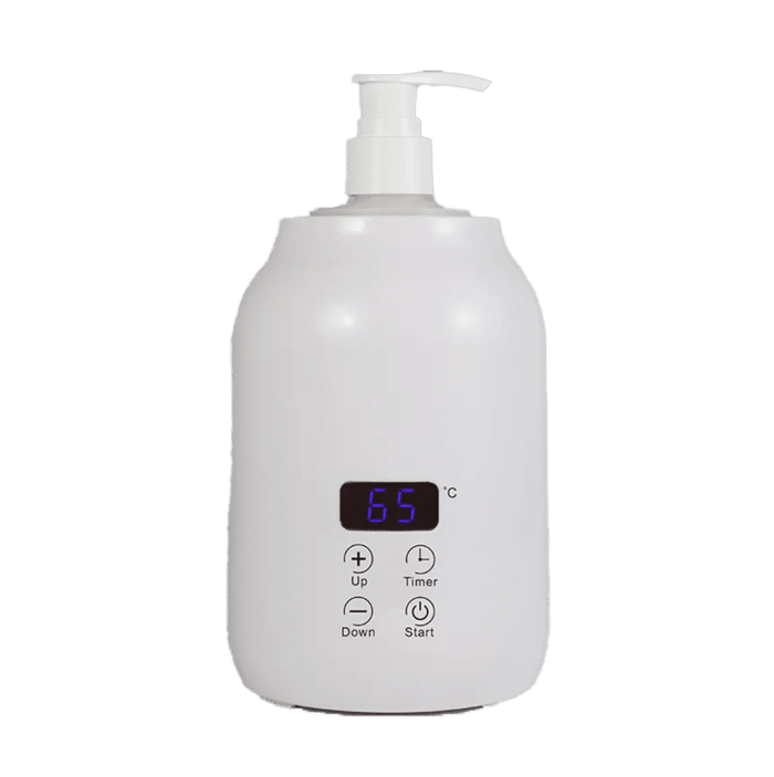 Professional device for heating oils and massage creams