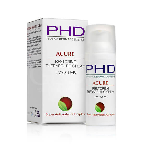 קרם לחות טיפולי משקם Acure לעור שמן ובעייתי 50 מ״ל PHD