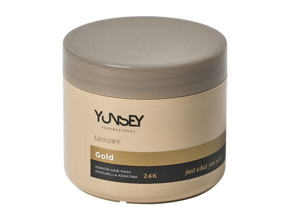 Yunsey - מסכת קראטין24K לשיער יבש ופגום 500 מ"ל - יונסאי