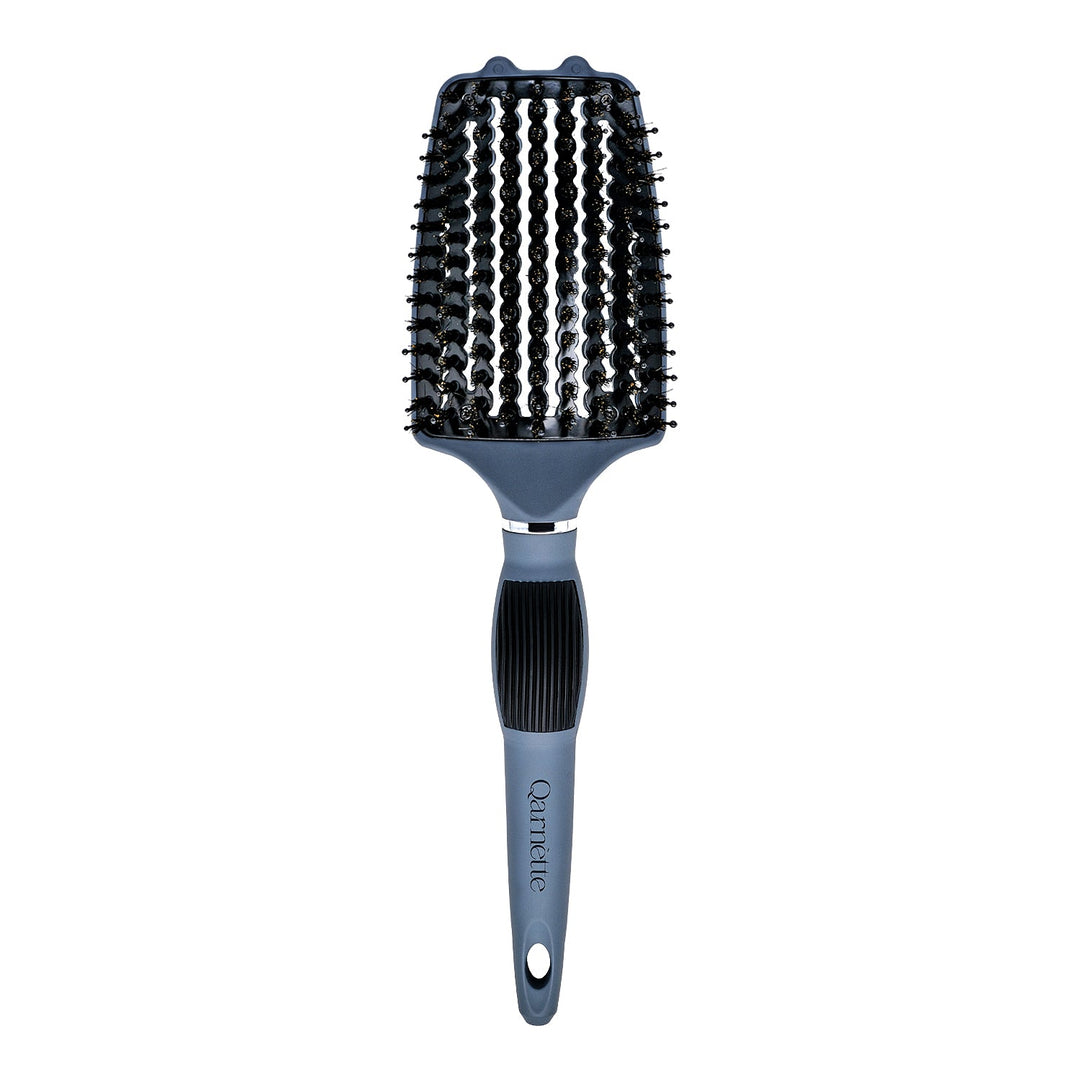 מברשת כף קרמית להתרת קשרים LILY BRUSH עם שיער - QARNETTE