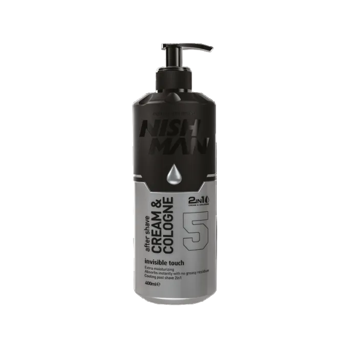 קרם אפטר שייב ובושם נישמן 2 ב-1 -  400 מ"ל 05 Nishman Invisible Touch