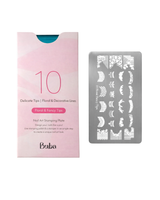 לוח הטבעה לציפורניים Buba 10 – דוגמאות Delicate Tips