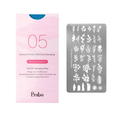 לוח הטבעה לציפורניים Buba 05 – דוגמאות Botanical Stamping