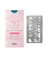 לוח הטבעה לציפורניים Buba 09 – דוגמאות Abstract Curves