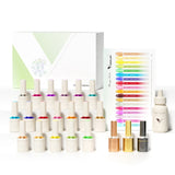 לק ג'ל אטום  הפורמולה החדשנית ללא HEMA, TPO, ו-HPMA - ונליסה Venalisa מארז יוקרתי של 18 לקים בגוונים טהורים - ORANGE SODA, יופילי