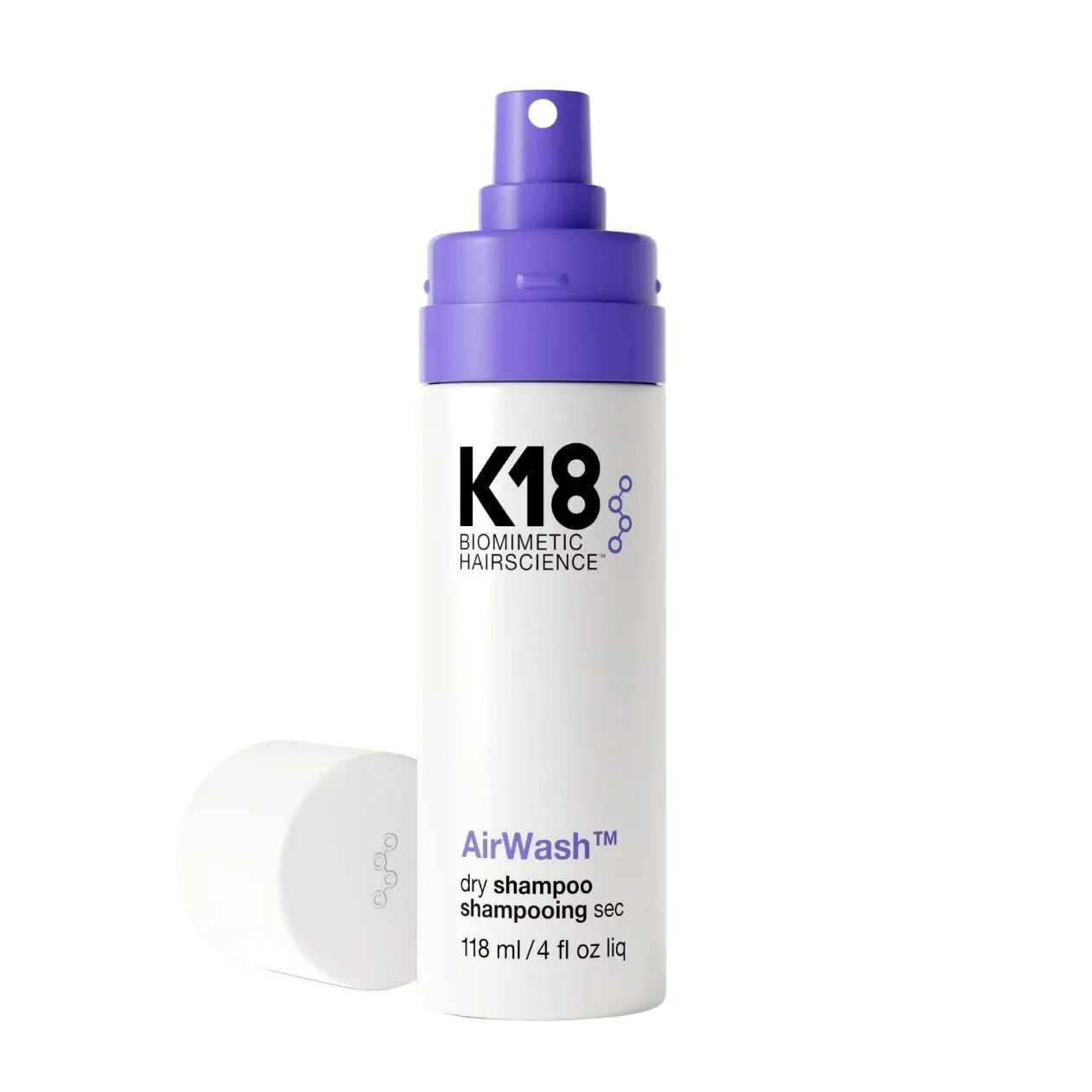 שמפו יבש מונע ריחות רעים ומפחית שומניות K18 AirWash 118 מ"ל, יופילי