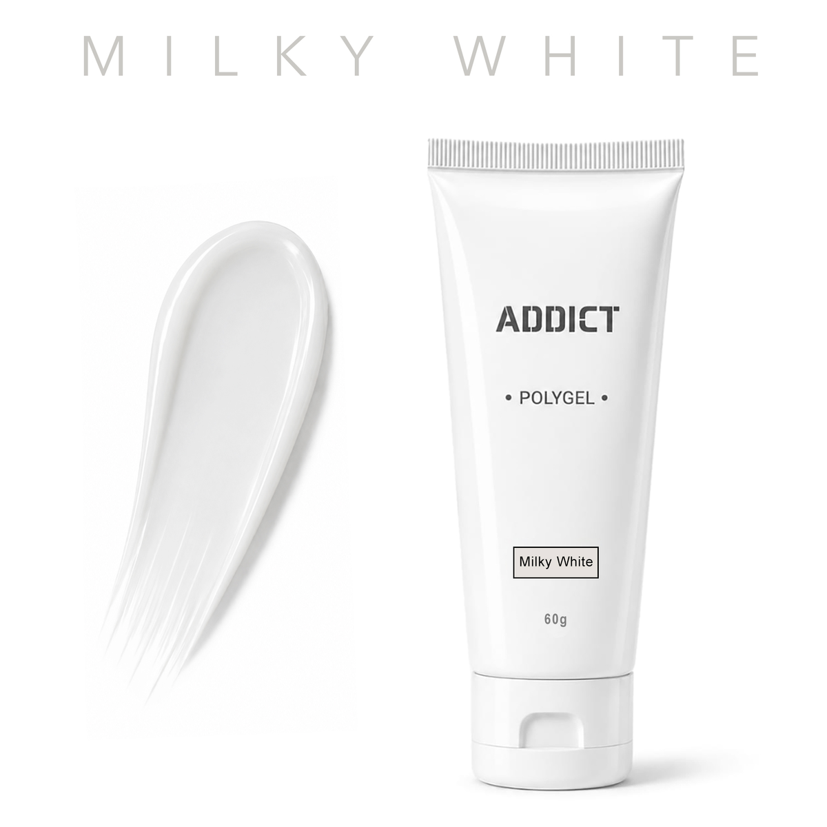 אדיקט פוליג'ל 60 גרם - Addict MILKY WHITE