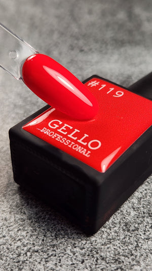 לק ג'ל ג'לו צבע  אדום כתום  GELLO  #119