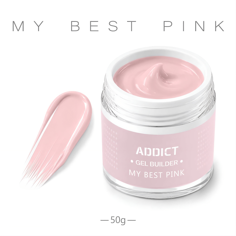 ג׳ל בנייה ADDICT My Best Pink 50 מ״ל