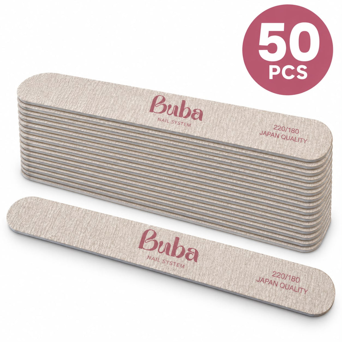 מארז 50 פצירות ישרות 220/180 Buba