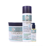 סט טיפוח שיער Castanea Gold קסטניה – שמפו, מסכה וסרום אלוורה