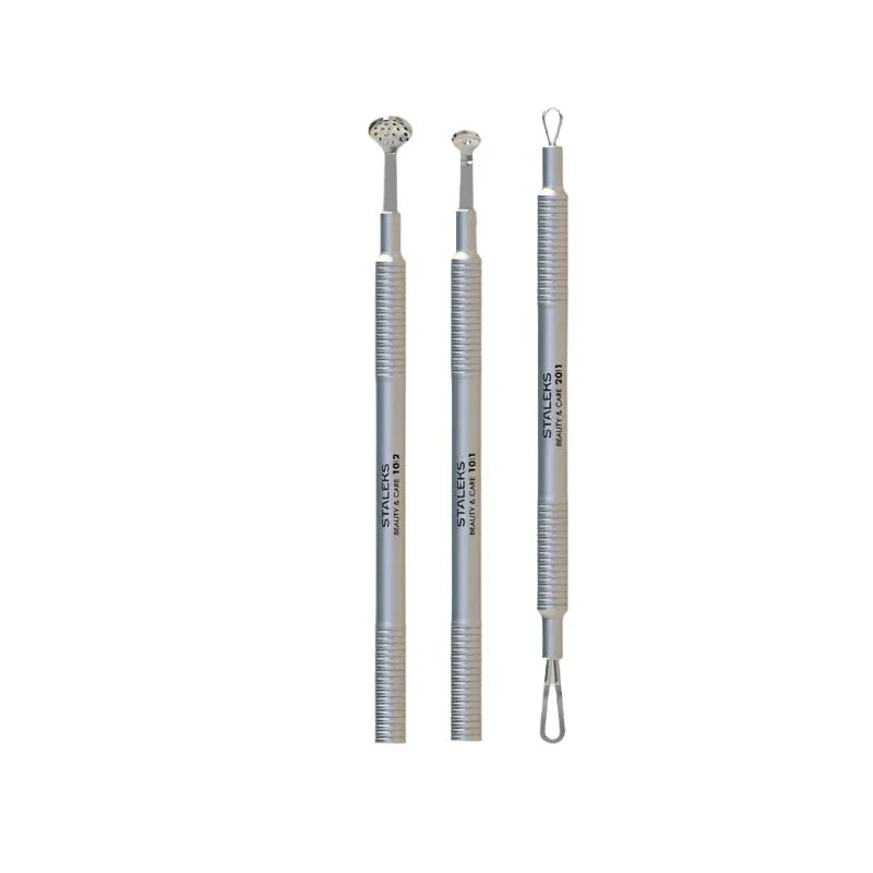 Staleks Cosmetology toolset “Clean Skin” BEAUTY & CARE 30 (Uno spoon, round tool with 19 holes and double-ended loop), יופילי