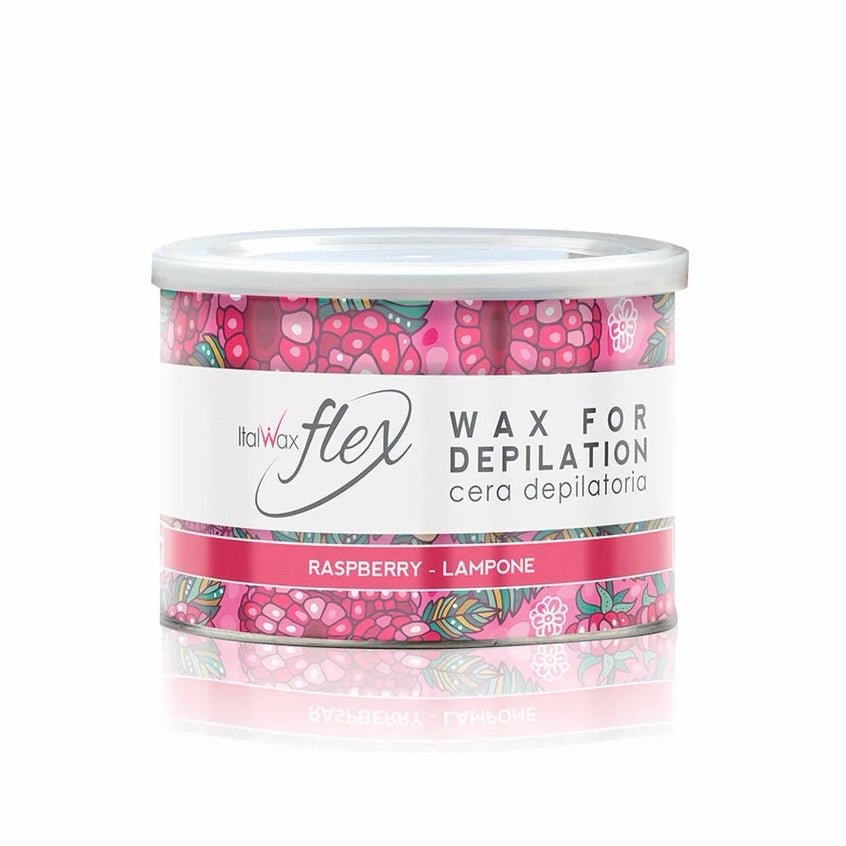 שעווה רכה Flex פטל להסרת שיער 400 גרם של ItalWax – אריזת המוצר