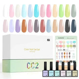 CANNI סט מזוודה 30 בקבוקים לק ג’ל 9 מ”ל hema free-SET CC2, יופילי