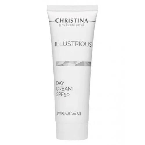 קרם יום מבהיר SPF50 Illustrious 50 מ״ל | Christina – תמונת אריזת המוצר