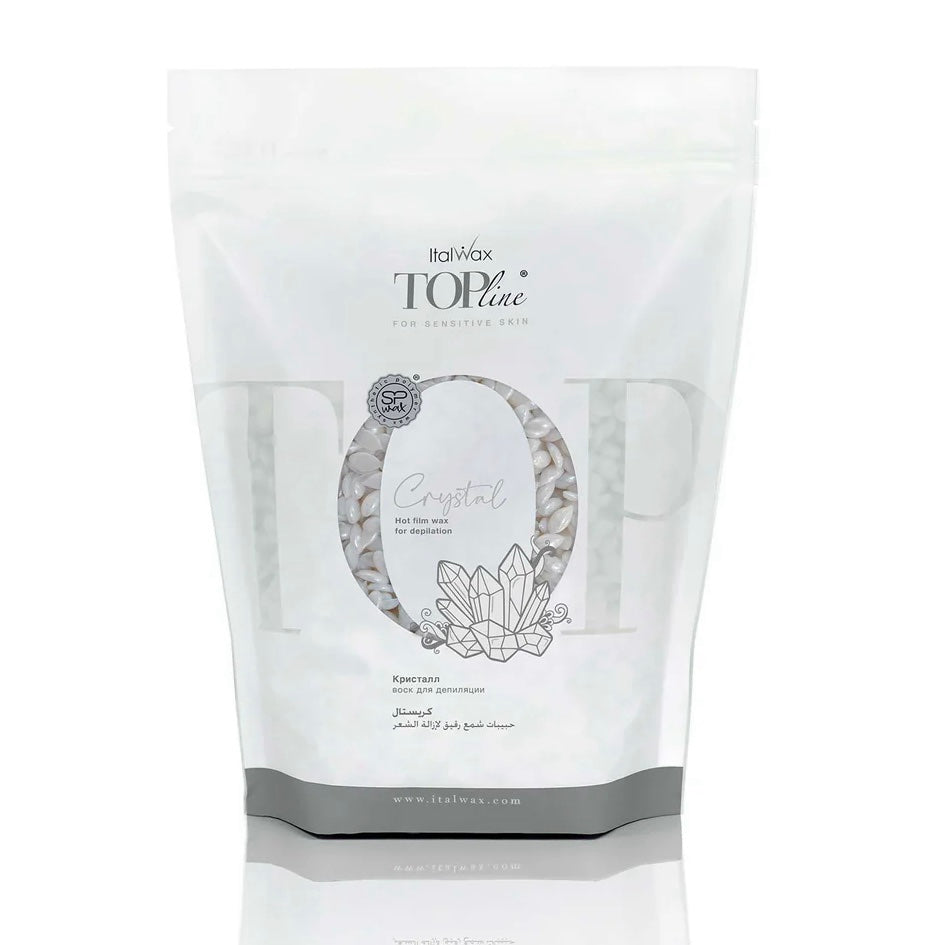 ItalWax | שעווה מתקלפת פתיתים 750 גרם | קריסטל כסוף סדרת טופ ליין
