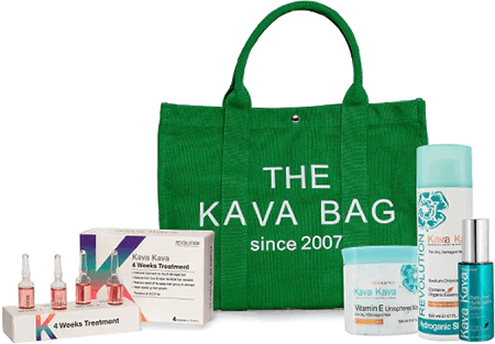 Зеленый пакетик Kava Kava с витамином Kava Kava E для наращивания волос