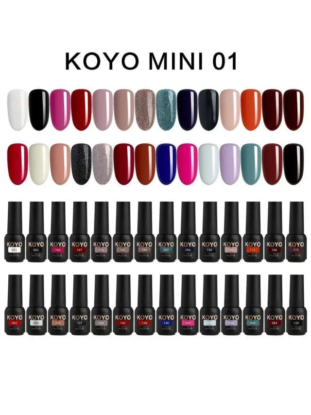 מזוודת מיני עם 30 גווני לק ג׳ל | KOYO