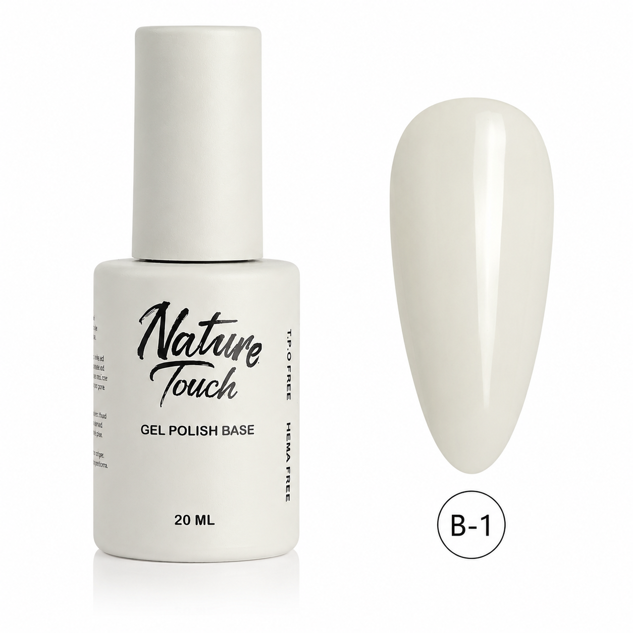 ראבר בייס צבעוני Nature Touch גוון B1 – 20 מ״ל | TPO FREE | HEMA FREE