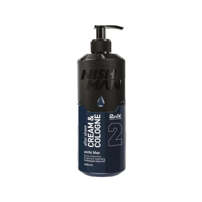 קרם אפטר שייב ובושם 2 ב־1 Arctic Blue מס׳ 02 ‏400 מ״ל | Nishman – תמונת המוצר