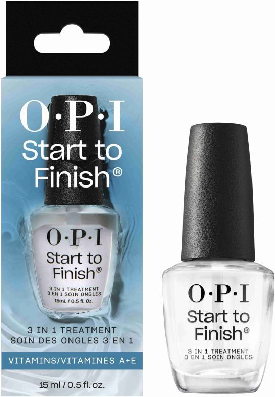 O.P.I Start to Finish טיפול 3-ב-1 לציפורניים 15מ"ל – בסיס, עליון וחיזוק
