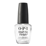 O.P.I Start to Finish טיפול 3-ב-1 לציפורניים 15מ"ל – בסיס, עליון וחיזוק